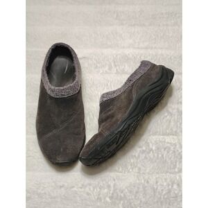 Vionic Women's Size 8 Orthaheel Arbor Suede Clogs Slip On Knit Collar